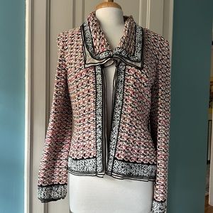 Vintage St. John Couture stretch tweed silk jacket Size 8